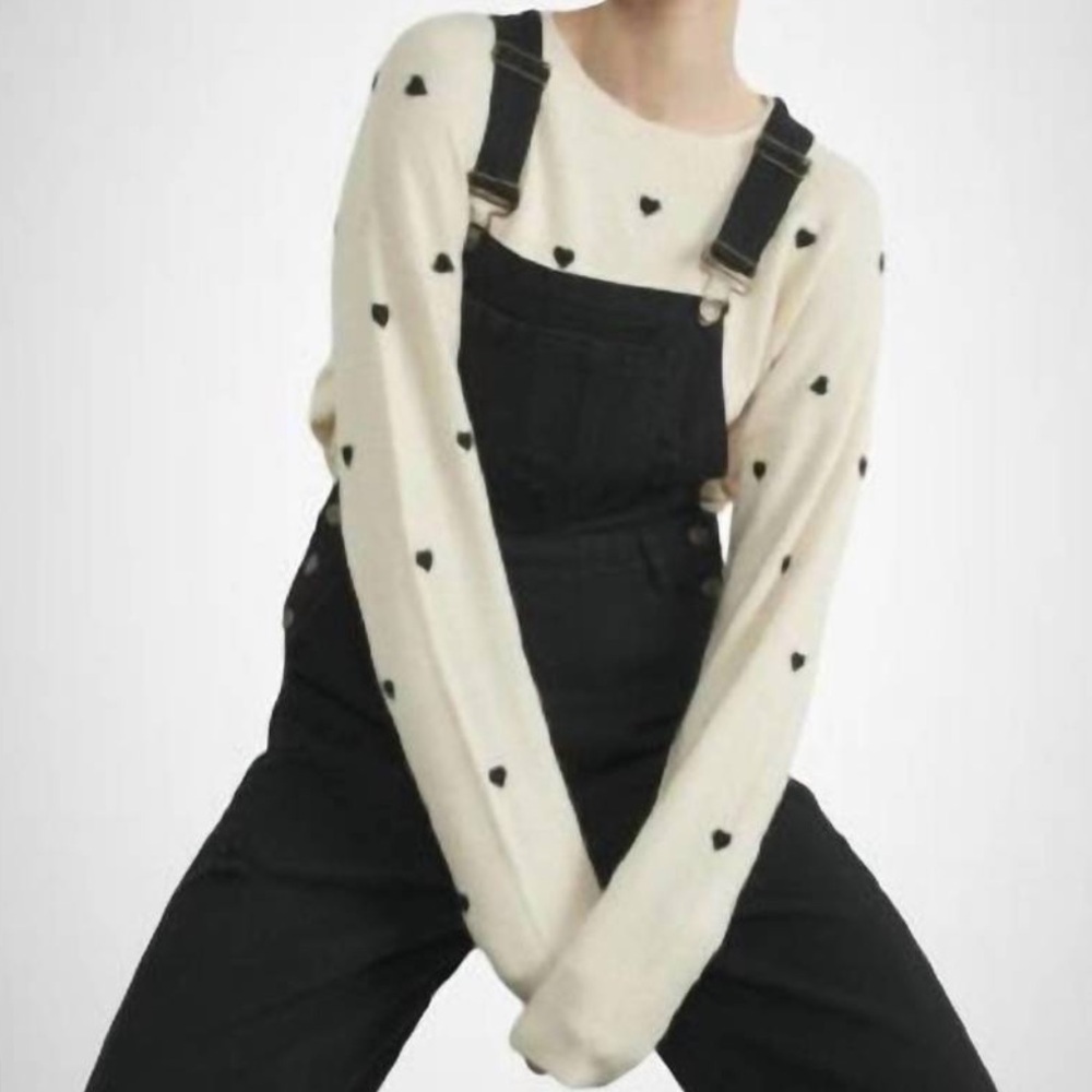 Aaron & Amber Embroidered Heart Sweater